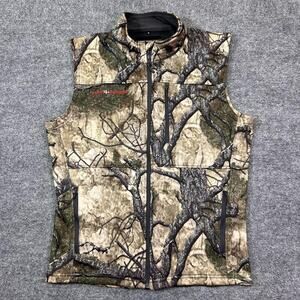 Core4Element Vest Mens Medium Brown Mothwing Camo Softshell Full Zip Hunting